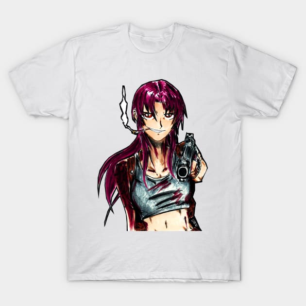 levy of black lagoon anime T-Shirt by jorge_lebeau